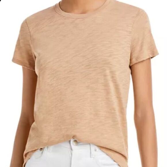 ATM Anthony Thomas Melillo Tops - ATM Schoolboy Crewneck Tee Camel Size S